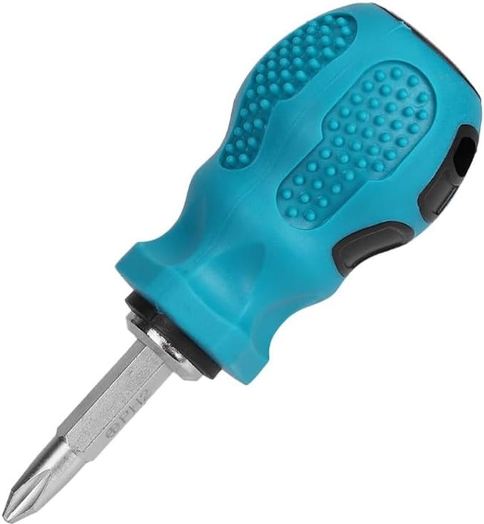Korte Schroevendraaier - Mini Ratel Tool - Snel Klussen - Inclusief Bit Opslag - 13cm Lengte