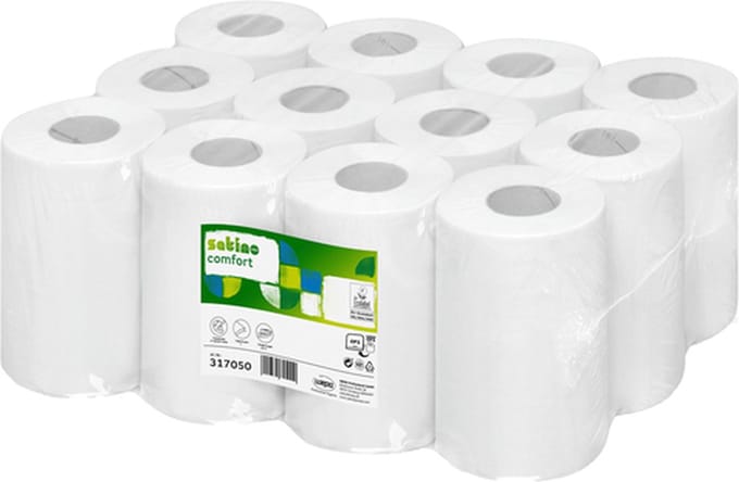 Satino - CF1 - Poetsrol - 120 meter - 12 stuks