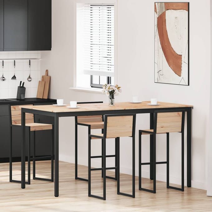 vidaXL - Bartafel - 200 - x - 100 - x - 105 - cm - Massief - grenenhout - Naturel