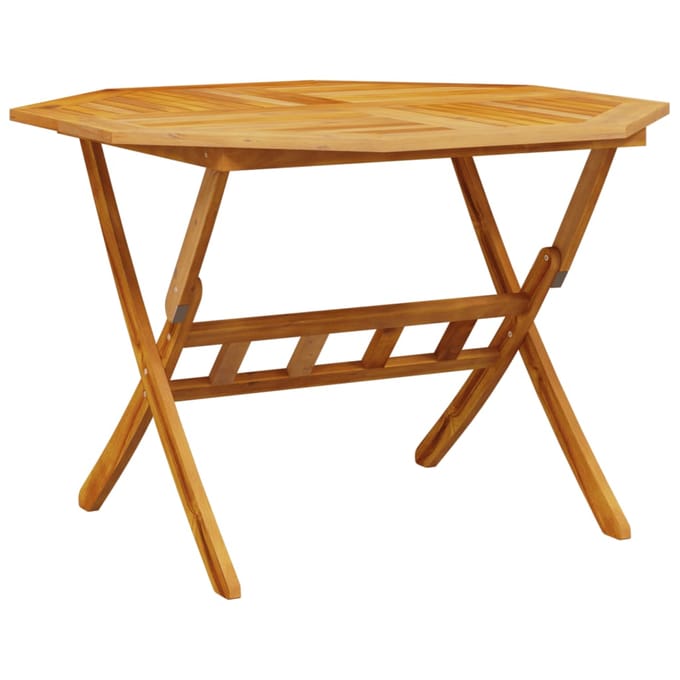 vidaXL - Tuintafel - inklapbaar - Ø110x75 - cm - massief - acaciahout