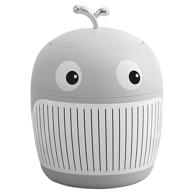 Petite poubelle baleine, mini poubelle de luxe légère et mignonne, poubelle multifonctionnelle portable pour gris