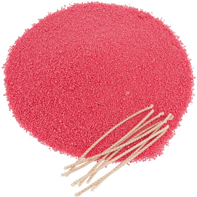 Kaarsenzand, 175 g - 8 lonten, Pastel-Rood