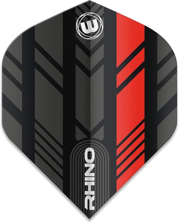 Extra Dikke Dart Flights Zwart Rood - 3 Stuks Per Set