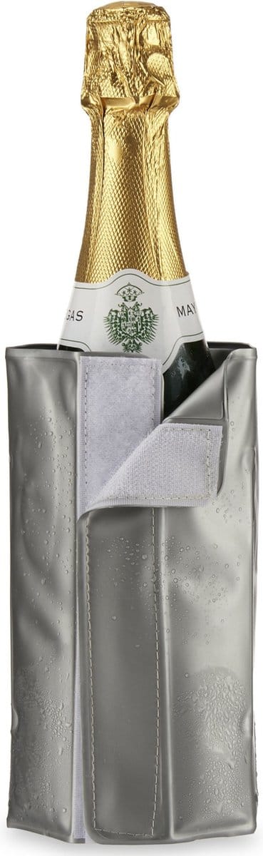 Champagnekoeler- Wijnfleskoeler  9 X 3 X 22 Cm Grijs