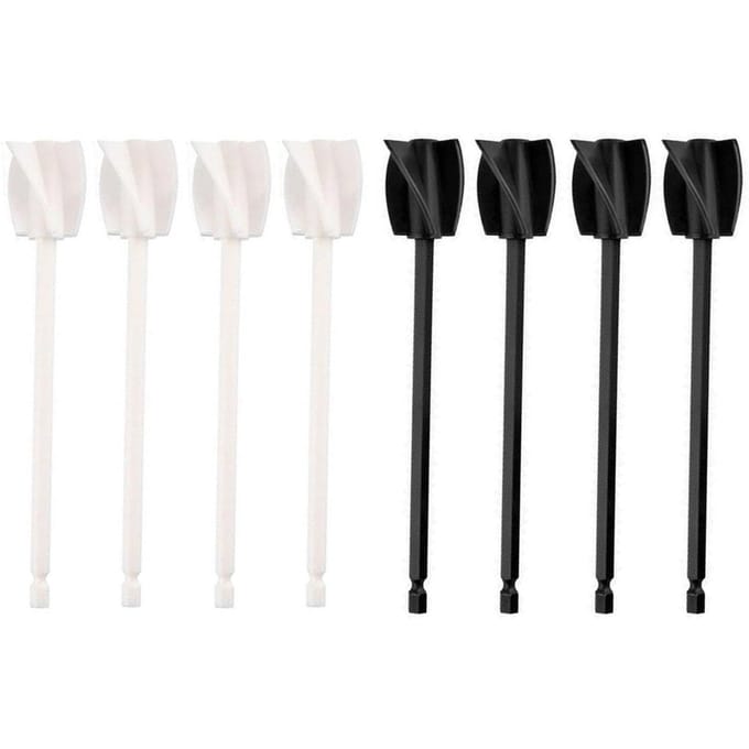 Mélangeur de peinture Accessoire de perceuse, Mélangeur de peinture Hélice Mélangeur de résine pour perceuse Agitateurs de peinture Accessoire de perceuse 4 Black & 4 White
