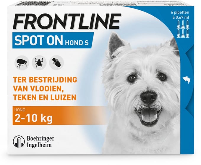 Frontline Hond Spot-On Small - 6 Pipetten