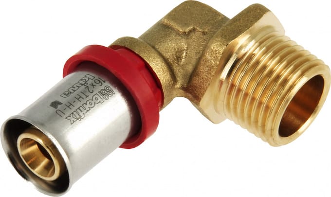 Bonfix Perskoppeling - 1x Alu-pers 1x Buitendraad - Kniekoppeling - 1/2 x 16mm