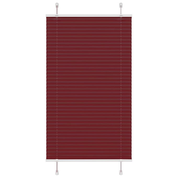 vidaXL - Plissé - rolgordijn - 75x100 - cm - stofbreedte - 74,4 - cm - bordeauxrood