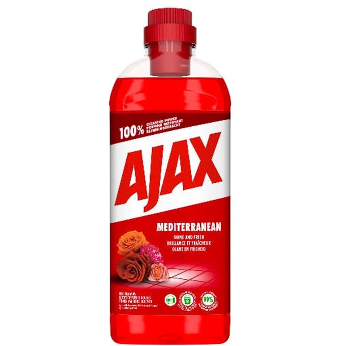 Ajax - Allesreiniger - Mediterranean - Tonen van Rode Bloemen - 1L
