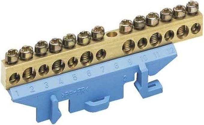 Hager Messing terminal 85 mm with socket earth
