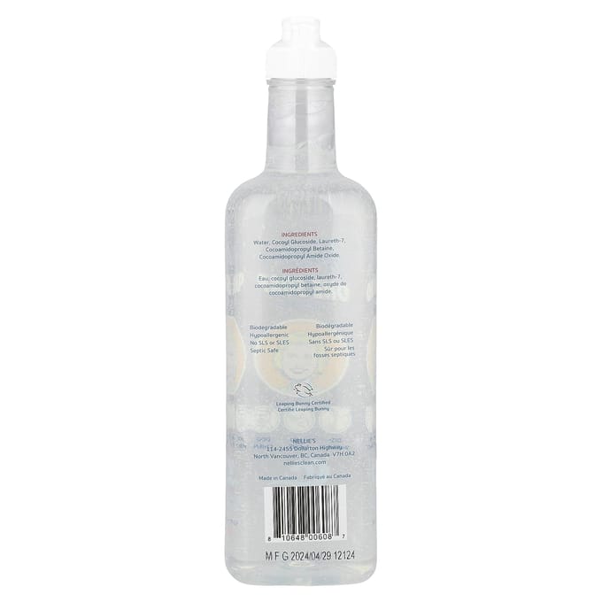 Nellie's, Eén Zeep, Ongeparfumeerd, 19.2 oz (570 ml) white