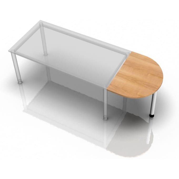 LA60 W - Aanschuiftafel 60x80 Walnoot