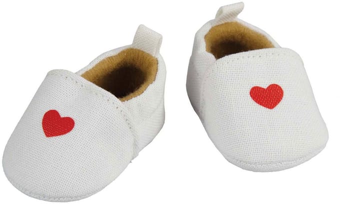 Heless poppenpantoffels hart 38-45 cm babypop accessoires.