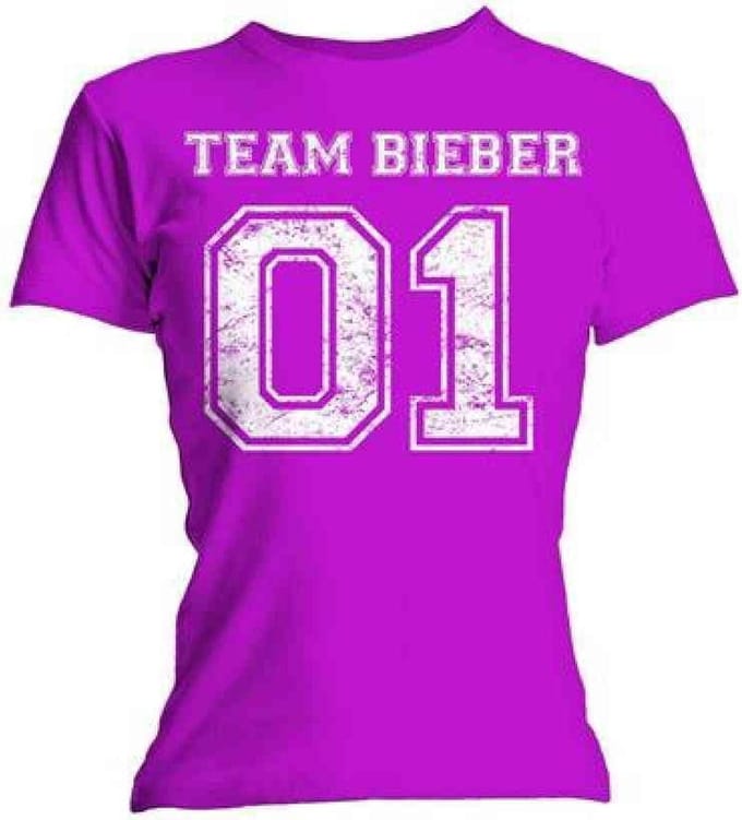 Justin Bieber - Team Bieber Dames T-shirt - L - Roze