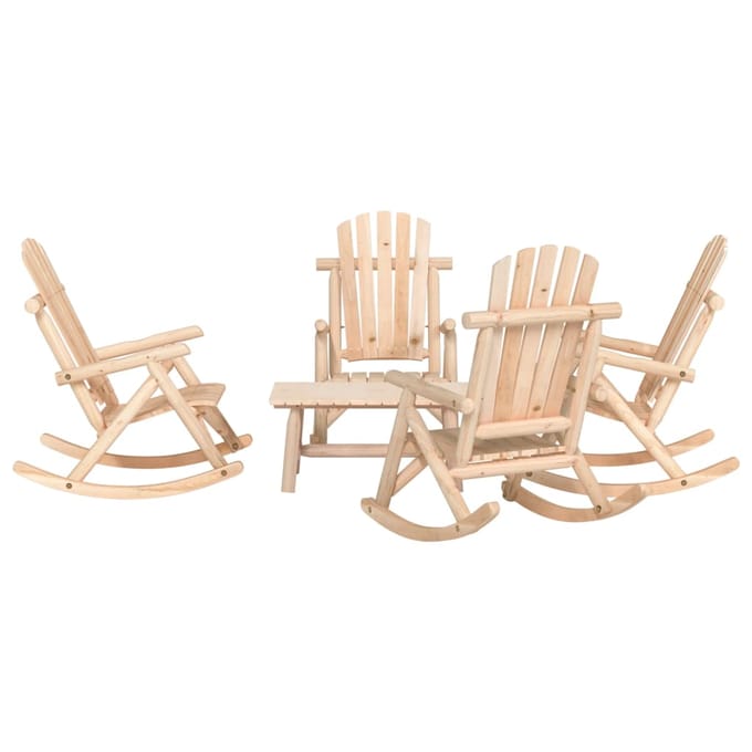vidaXL - 5-delige - Loungeset - massief - vurenhout