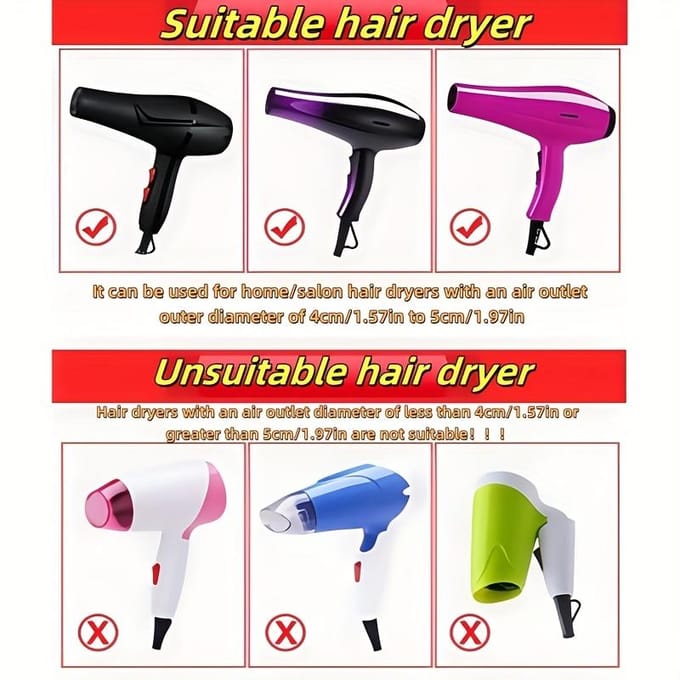 1 Diffuseur Professionnel pour Cheveux Bouclés, Accessoire Sèche-Cheveux de Salon, Ne Nécessite pas d'Électricité, Outil Durable Noir pour Cheveux Bouclés noir