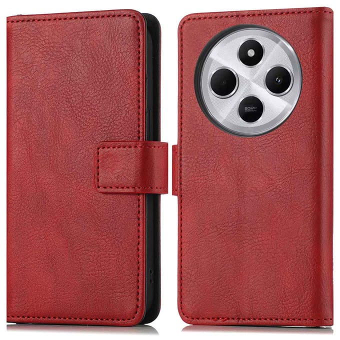 imoshion Hoesje - Geschikt voor Xiaomi Redmi 14C - Luxe Bookcase - Rood