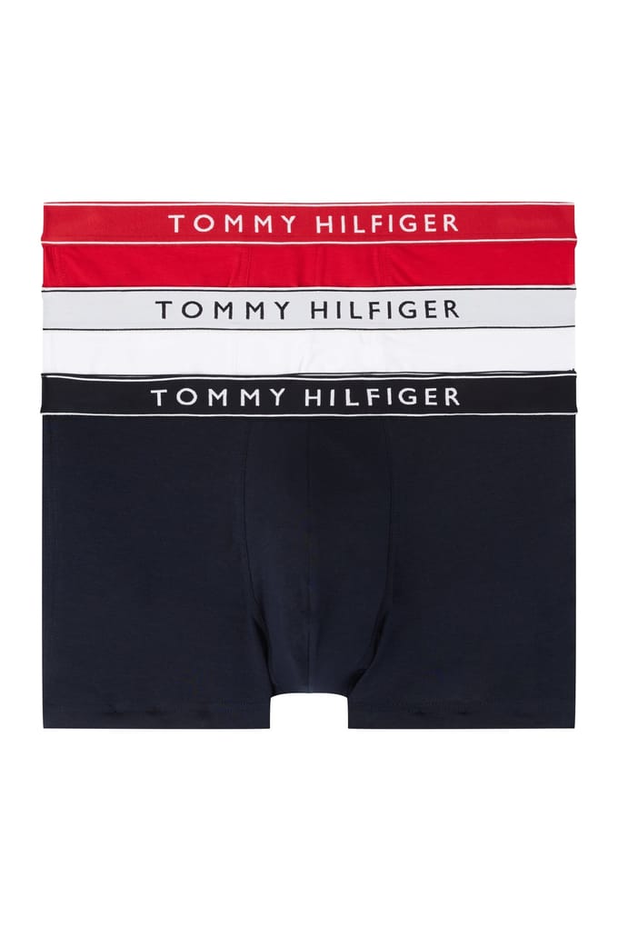 Tommy Hilfiger 3-pack Trunk Th Wht/med Red/dsrt Sky Maat: XL | Onderbroeken Outlet | Heren