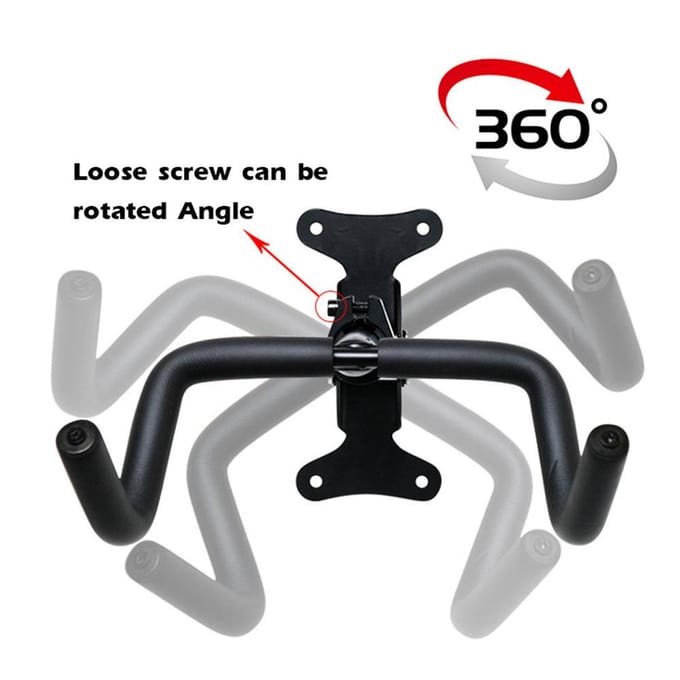 Fiets Muurhanger Mountainbike Muur Dubbele Haak Ophangrek Vouwbare Telescopische Fiets Display zwart