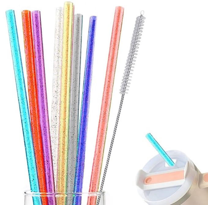 Solidchoice - Dailygoody - Herbruikbare Rietjes - Lange Plastic Rietjes - Kleurrijk
