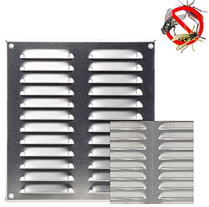 Aluminium Ventilatierooster met Knaagdierbescherming - 260 x 280 mm