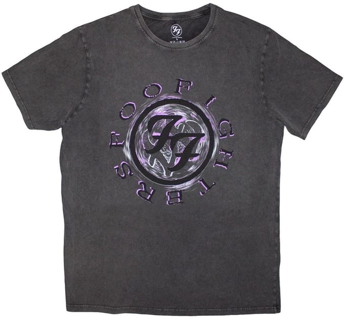 Foo Fighters - Wheel Logo Shadow Heren T-shirt - S - Grijs