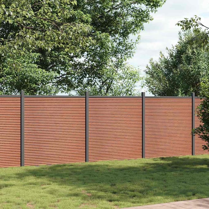 vidaXL - Schuttingpaneel - 526x186 - cm - HKC - bruin
