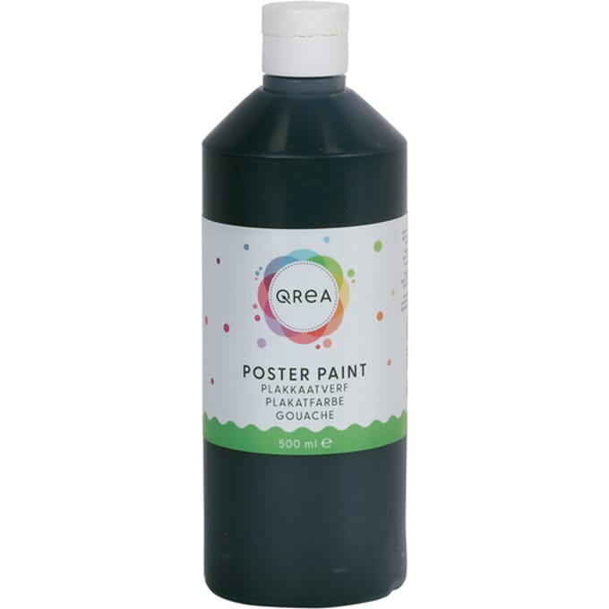 Plakkaatverf Qrea zwart 500ml