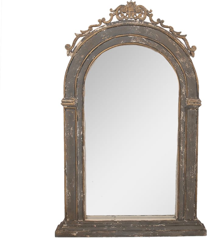 Clayre & Eef Spiegel 73x7x115 cm Grijs Beige Glas