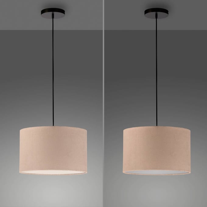 JUST LIGHT. GmbH JUST LIGHT. Groene hanglamp Duro, textiel, beige