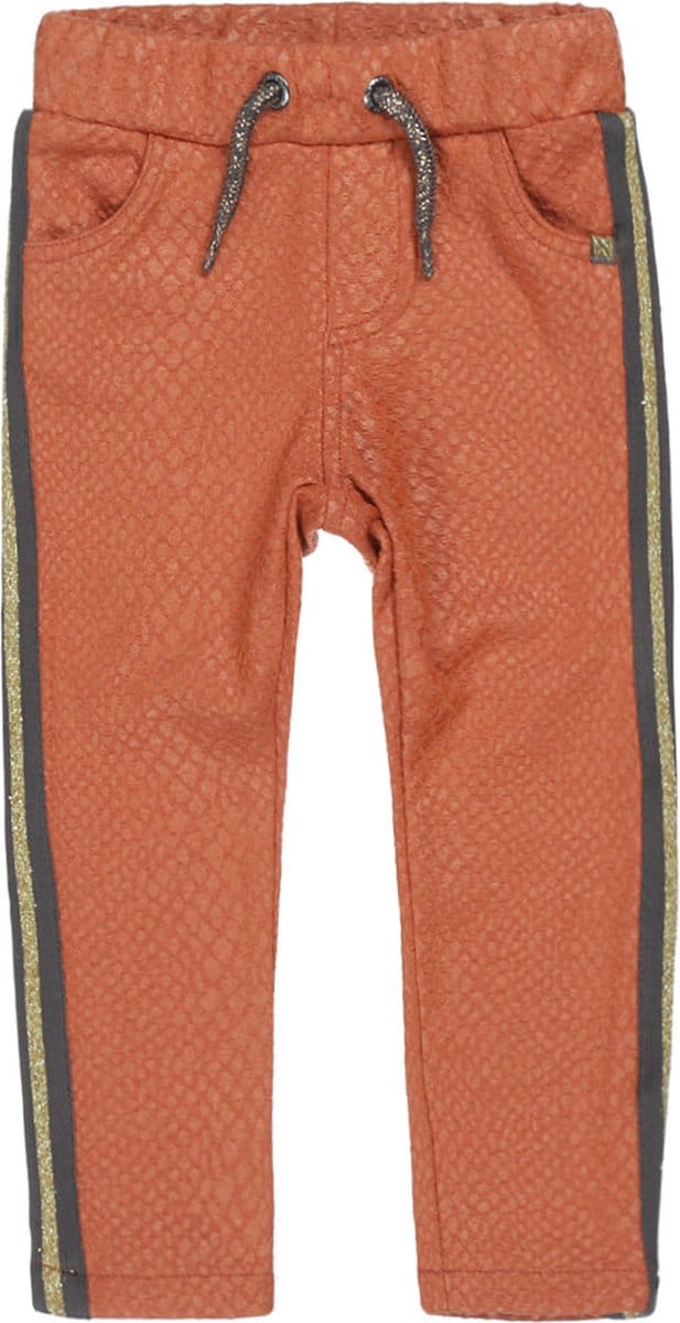 Koko Noko meisjes joggingbroek met slangenprint en bies Rust