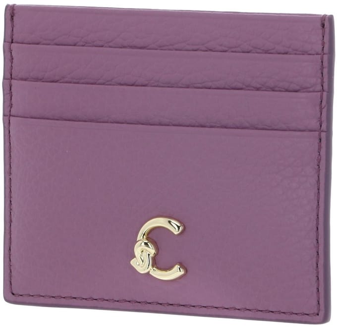 COCCINELLE Leren kaarthouder C-Me Document Holder Grained Leather Jellyfish paars