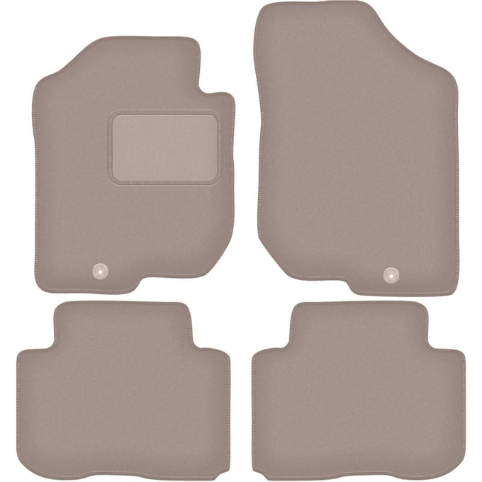 Beige veloursmatten voor: Kia Carens III minivan (2006-2010)