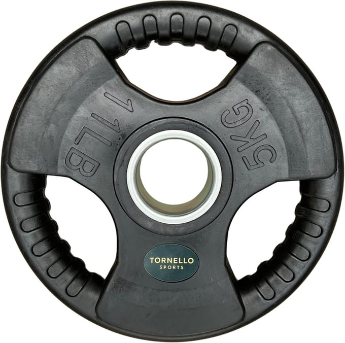 Tornello sports Tri-Grip 5 kg plaat met rubberen coating