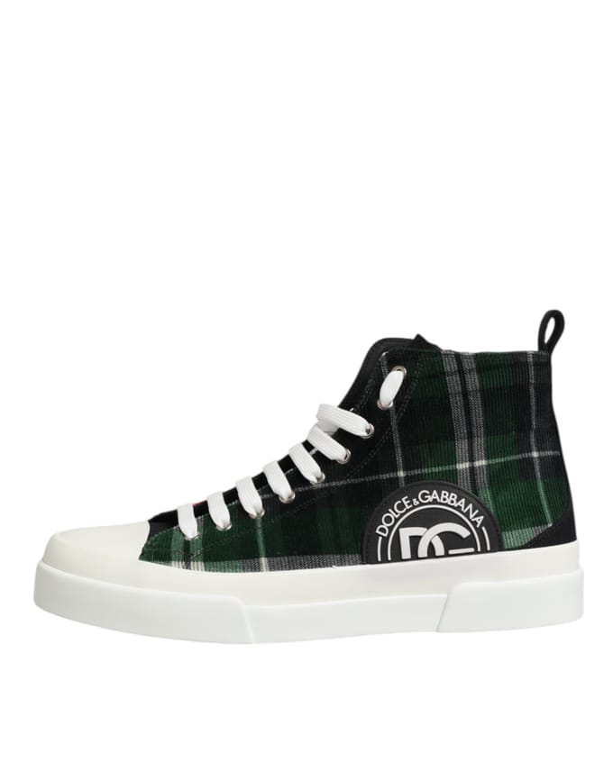 Dolce & Gabbana Multikleur Katoenen Hoge Sneakers voor Mannen