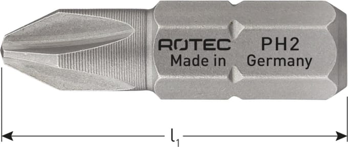 Rotec PRO Schroefbit PH 3, L=25, C6.3, BASIC (vpe 10)
