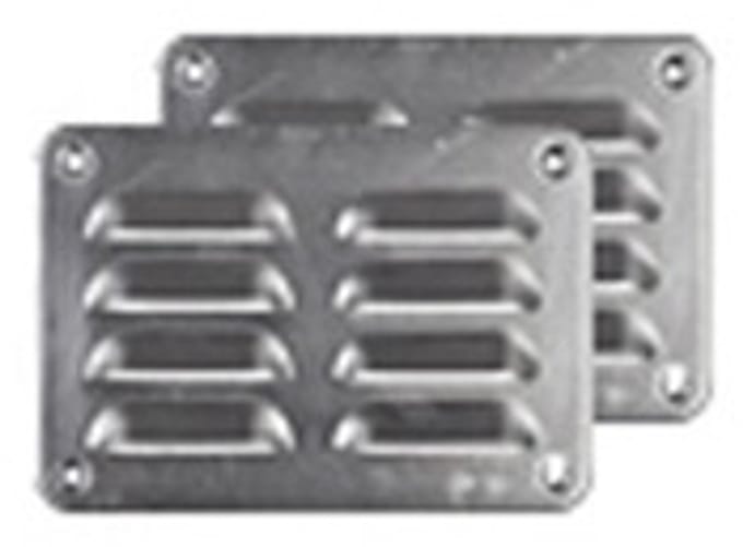 Ventilatierooster 130x90 mm aluminium - set van 2st