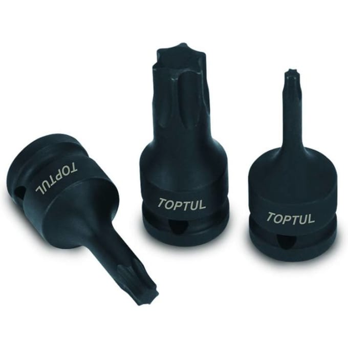 TORX slagmoerdoos TOPTUL 1/2 inch T45, Lengte 60mm