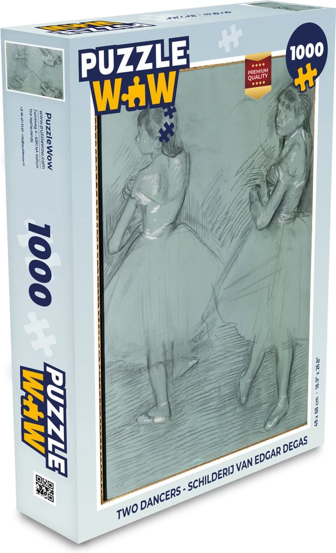 Puzzel Two dancers - Schilderij van Edgar Degas - Legpuzzel - Puzzel 1000 stukjes volwassenen