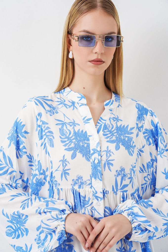 Gepubliceerd V-hals Maxi Jurk