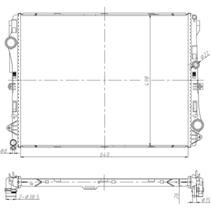 Radiator, motorkoeling NRF 50041