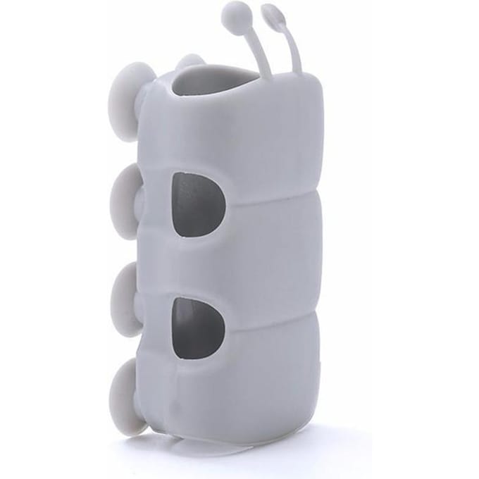 Support de pomme de douche à ventouse, support de douche réutilisable, ventouse mobile en forme de chenille, accessoires de salle de bains grise