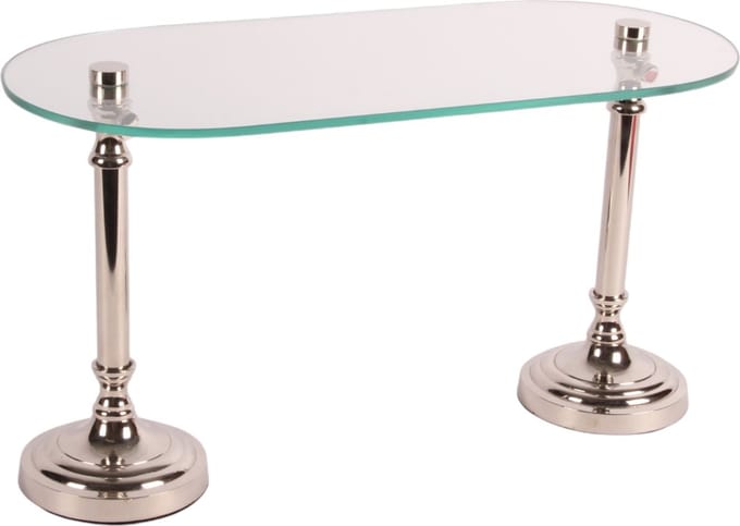 Baroque - Decoratieve schaal - - 26x44x20 - Brass+glass