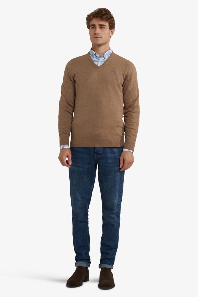 McGregor V-neck Sweater Walnut Taglia: S | Maglioni a maglia Outlet | Uomo | Marrone