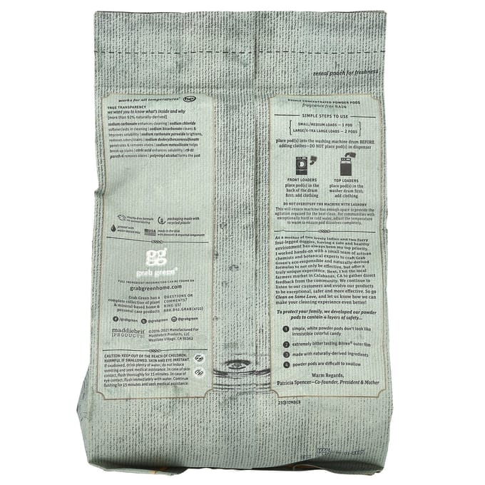Stoneworks®, Capsules de détergent à lessive, Sans parfum, Pluie, 50 Lavages, 750G (1.65Lbs) white