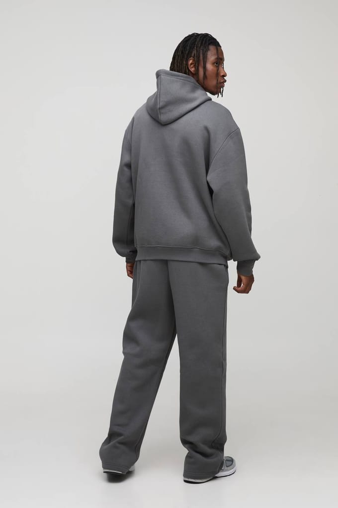 Tall Essential Oversized Over the Head Hoodie | Charcoal | Size Large
