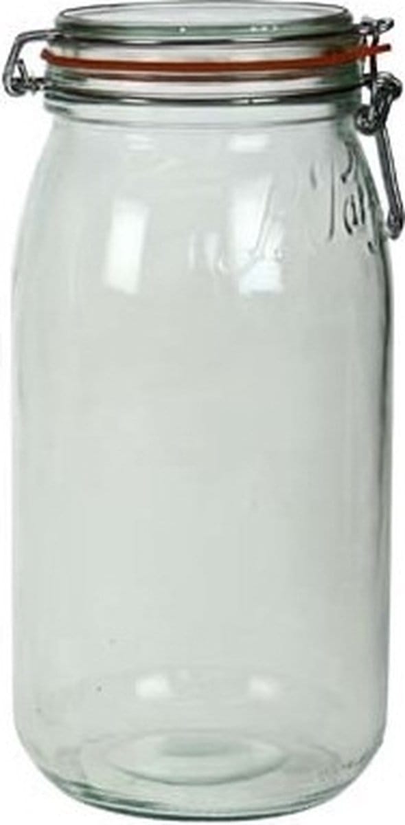 Le Parfait Weckpot - 3x - glas - transparant - 28 x 13 cm - 3 L - voorraadpot