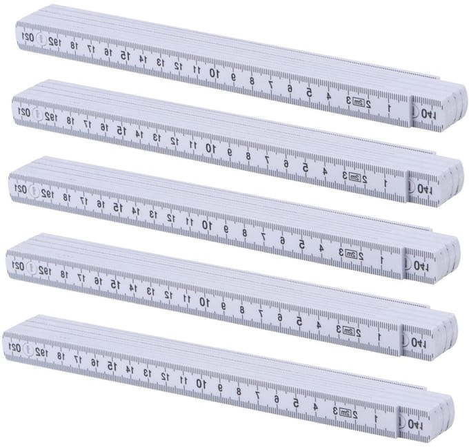 Meetstaaf Wit - Duimstok Set - Nauwkeurig Meten - Onbreekbaar Materiaal - 2 Meter - Wit