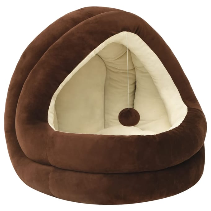 vidaXL - Kattenmand - 50x50x45 - cm - bruin - en - crèmekleurig