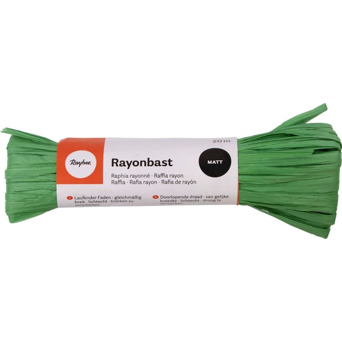 Rayonbast, mat - Groen